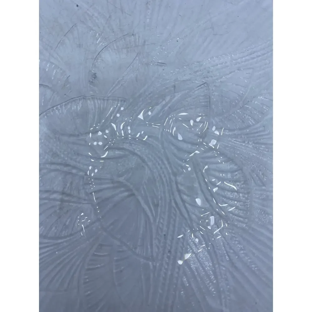 Arcoroc Canterbury Crocus Serving Tray Clear Glass Leaves